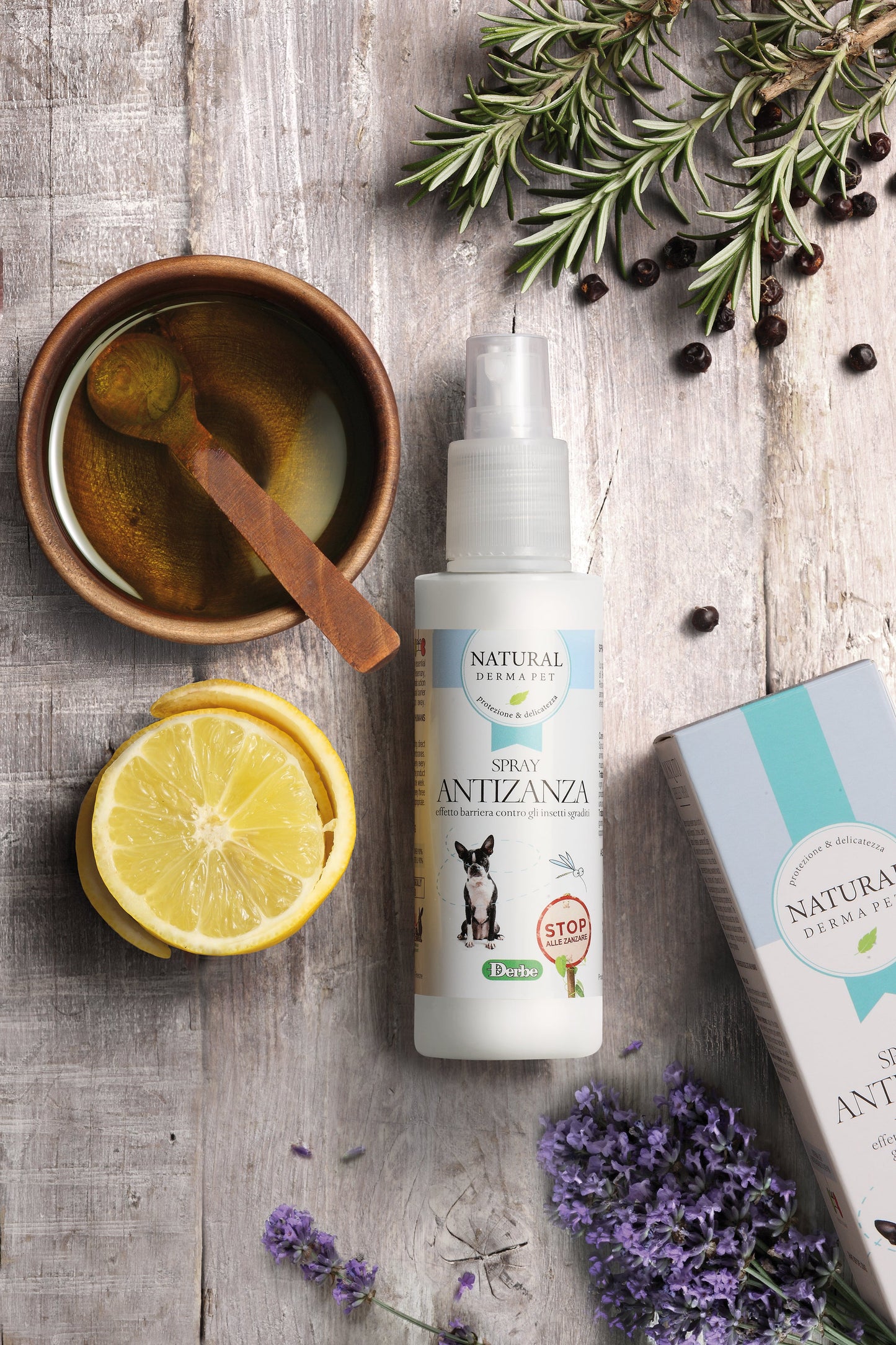 Apsauginis purškalas šunims - kasdieniam naudojimui, nuo kenkėjų ir kailio dezinfekcijai