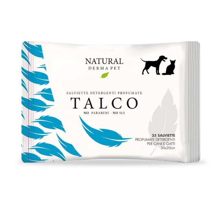 Wet Dog & Cat Wipes for Coat – Talcum Scent – Big Pack 100pcs