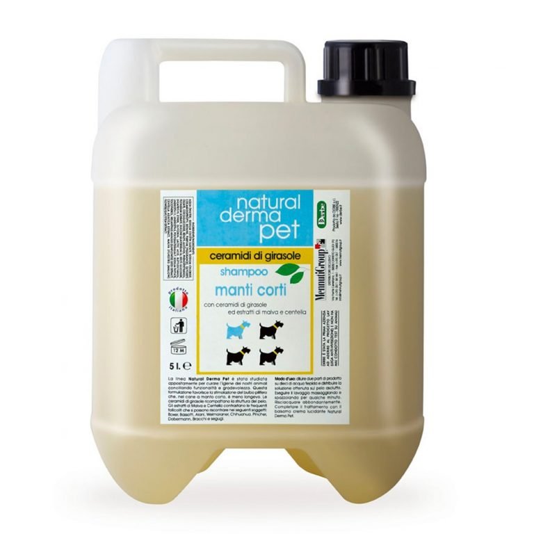 Šampūnas šunims – trumpiems kailiams su saulėgrąžų ceramidais ir dedešva, 200ml
