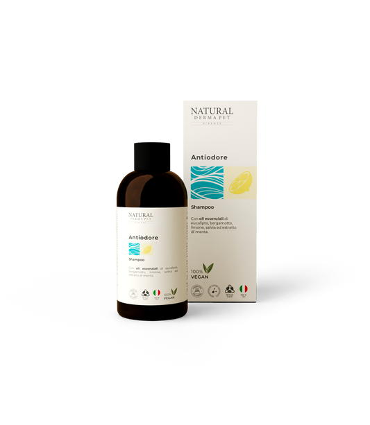 Kvapus šalinantis šunų šampūnas su citrusų ir eukalipto kvapu