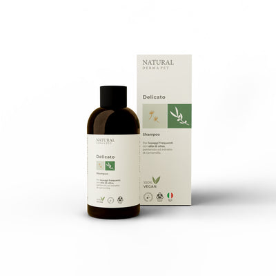 Šunų šampūnas su alyvuogių aliejumi ir ramunėlėmis dažnam naudojimui