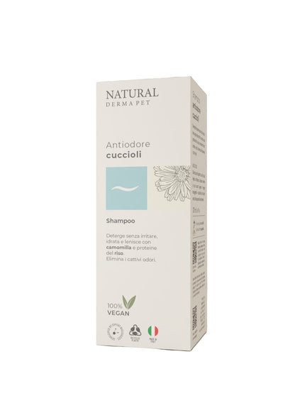 Šampūnas šuniukams itin švelnus su ryžių baltymais ir ramunėlėmis