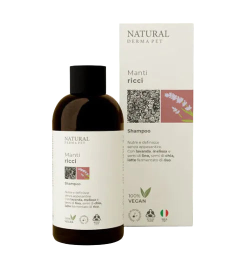 Natūralus šampūnas garbanotam šuns kailiui drėkinantis