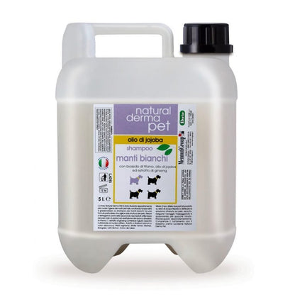 Dog shampoo for white coats with jojoba oil – 5L