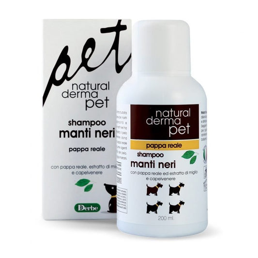Black coat dog shampoo with royal jelly and maidenhair fern