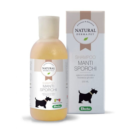 Dog shampoo for dirty coats with mallow and hawthorn
