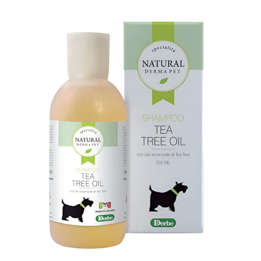 Dog shampoo with tea tree oil for deep cleansing